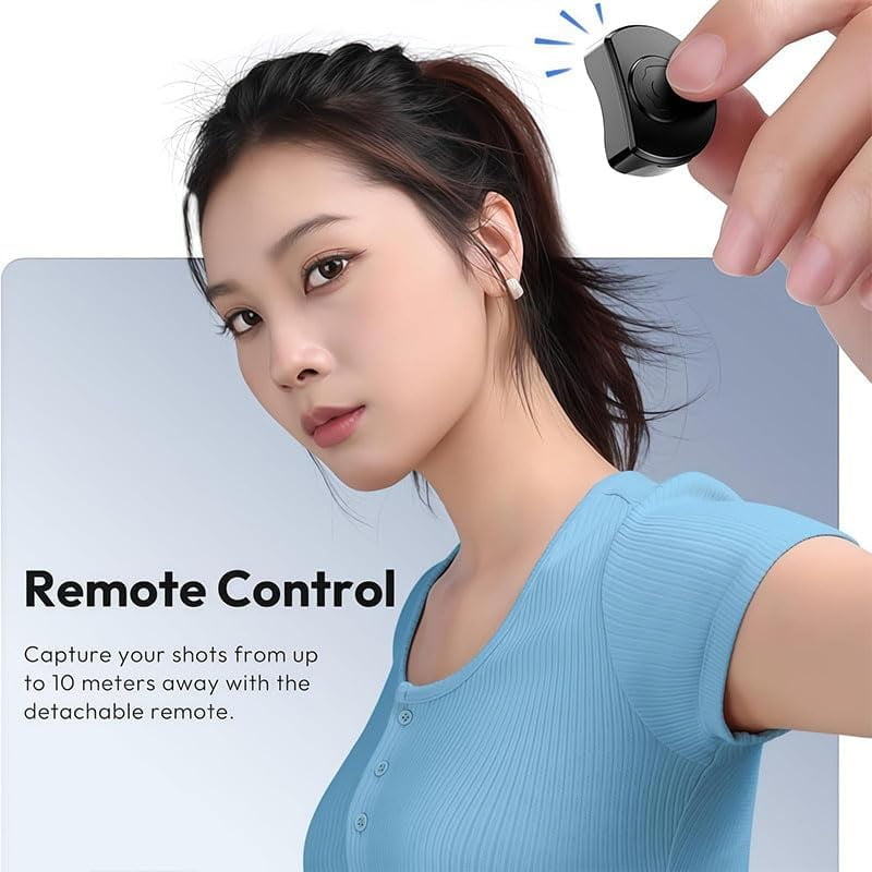 2025 4-in-1 Magnetic Selfie Stick with Tripod & Wireless Remote – 360° Rotating Phone Holder, Portable Travel Selfie Stick for iPhone Android Smartphones