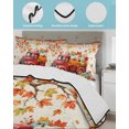 thumbnail image 3 of Twin XL Quilt Bedding Set, Boho Fall Red Truck Reversible Summer Quilt 3 Pieces, Thanksgiving Autumn Harvest Pumpkins Lightweight Bedspreads Coverlets with 2 Pillow Shams for All Seasons, 3 of 5