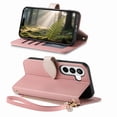 thumbnail image 3 of FOXDOCK Wallet Case for Samsung Galaxy S26, with Card Slots, Stand and Zipper - Pink, 3 of 5