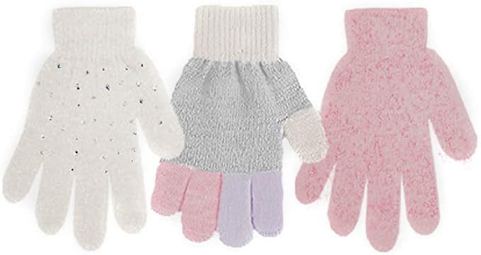 Gilbin Soft and Comfortable Fleece Linend Childrens Winter Magic Knit Gloves