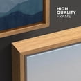 thumbnail image 4 of PixonSign Framed Canvas Print Wall Art Navy Blue Misty Mountain Range Nature Wilderness Illustrations Fine Art Decorative Farmhouse/Country Relax/Calm/Cozy Multicolor Zen for Bedroom - 24"x36" Natural, 4 of 5