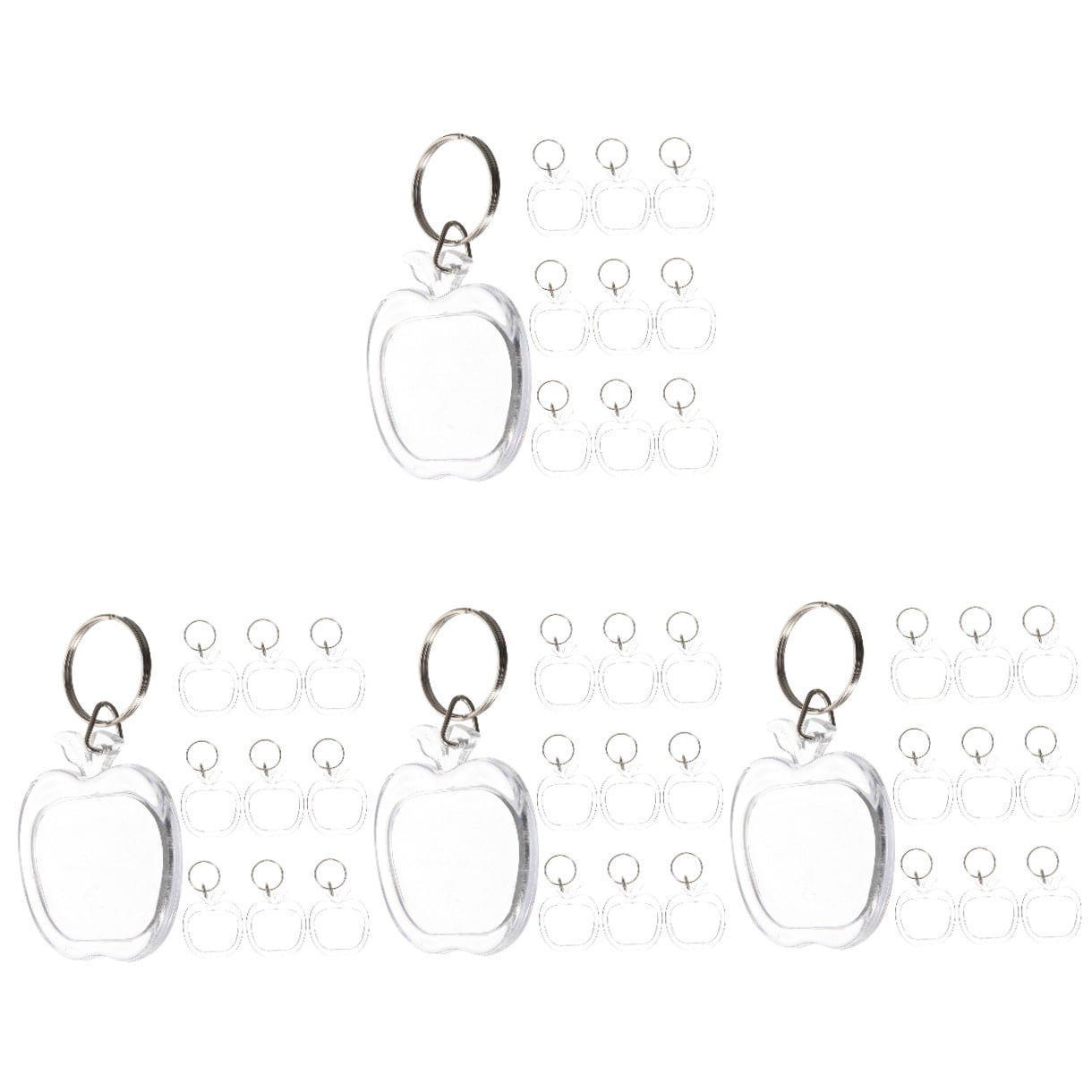 LABSERRON  40Pack DIY Photo Holder Keychains for Women Men Kids 3.3×1.8×0.8in
