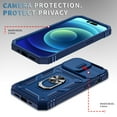 thumbnail image 5 of ELEHOLD Rugged Case for iPhone 15 Pro Max,Heavy Duty Hybrid Camera Lens Protector 360° Rotation Ring Holder Card Slot Kickstand Function Anti-Slip Shockproof Armor Case,,Blue, 5 of 11