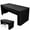 Black, variant on Joipy Fitted Rectangle Tablecloth with Open Back Washable Polyester Folding Table Cover for Trade Show Display Parties Banquets and Buffet Events (1Pc 72"x30"x30")