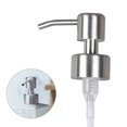 thumbnail image 2 of Dispensador de loción y jabón líquido para baño y cocina, 2 unidades, cabezal de bomba de acero inoxidable con mango para dispensador de prensa manual, 2 of 6