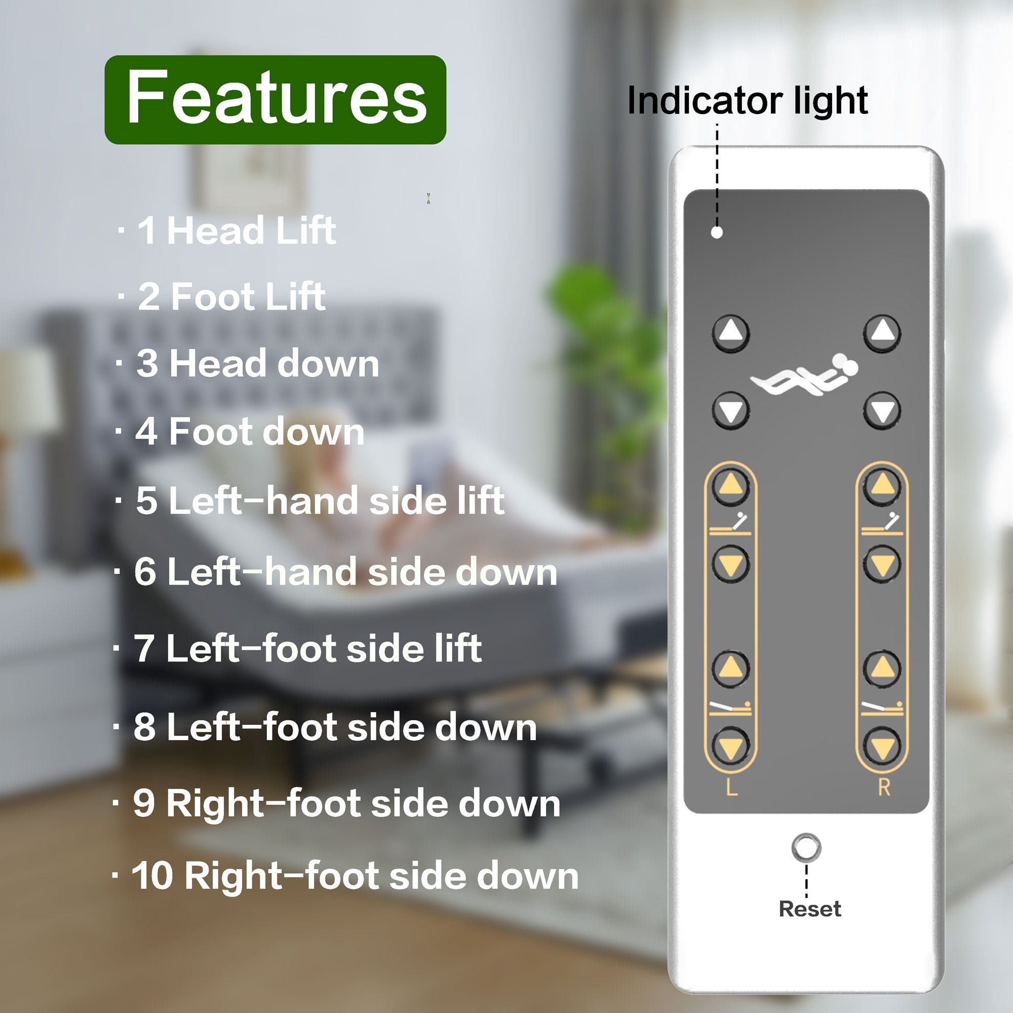 Paproos Power Adjustable Bed Base Frame Queen, Metal Electric Bed Frame with Independent Head and Foot Incline, Modern Adjustable Platform Bed Base with Wired Control, Zero Gravity, Easy Assembly