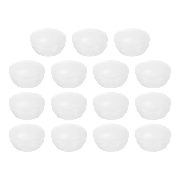 15 Pack Snug Plugs, Rubber Hole Plugs Round Soft Flexible Stopper Fit 14mm (0.55 Inch) Hole Dia., Waterproof Silicone Plug, White