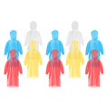 thumbnail image 4 of Paquete De 10 Capas De Lluvia Desechables De Primera , Impermeables, Al Aire Libre, Con Capucha De PVC, Poncho Soledad Chubasquero desechable para niños, 4 of 10