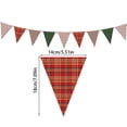 thumbnail image 3 of Miwamany Christmas Pennant Banner, Triangle Flag Bunting with Plaid Snowflake, Holiday Party Indoor Wall Hanging Decor, 49.6 Inch Paper Garland, Christmas Decorations Indoor, 3 of 8