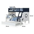 thumbnail image 2 of Nexo Twin over Full Bunk Bed-Nautical Accents in White & Dark Blue, 2 of 6