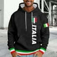 thumbnail image 2 of Men's Hoodies Pullover Hoodies Sweatshirts Italian Print Letter Graphic Hoodie Pullover Sweatshirt Casual, 2 of 4