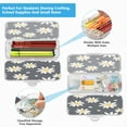 thumbnail image 5 of HOT! Double Layer Clear Pencil Box (6 Compartments) - 21.2" Large Capacity PET Storage Case w/Removable Dividers for Office, Travel Supplies，Small Daisies, 5 of 7