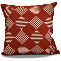 Simply Daisy 16" x 16" Check It Twice Geometric Print Pillow