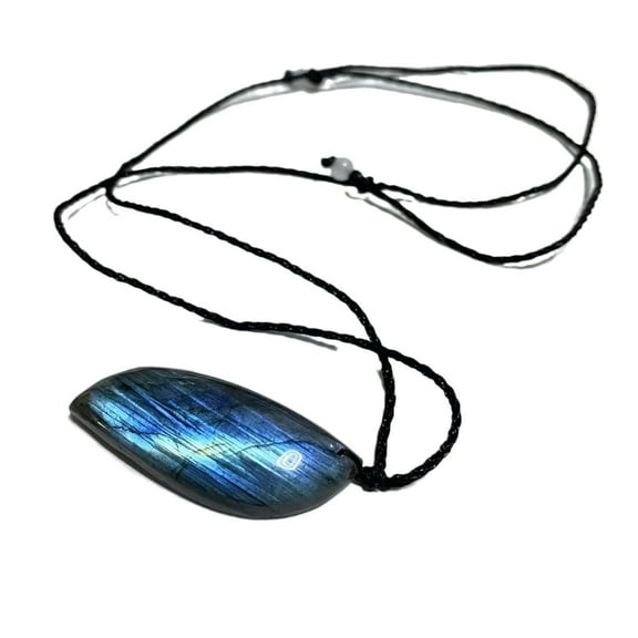 Labradorite Raw Stone Pendant  Natural Iridescent Crystal for Healing, Protection & Spiritual Practices