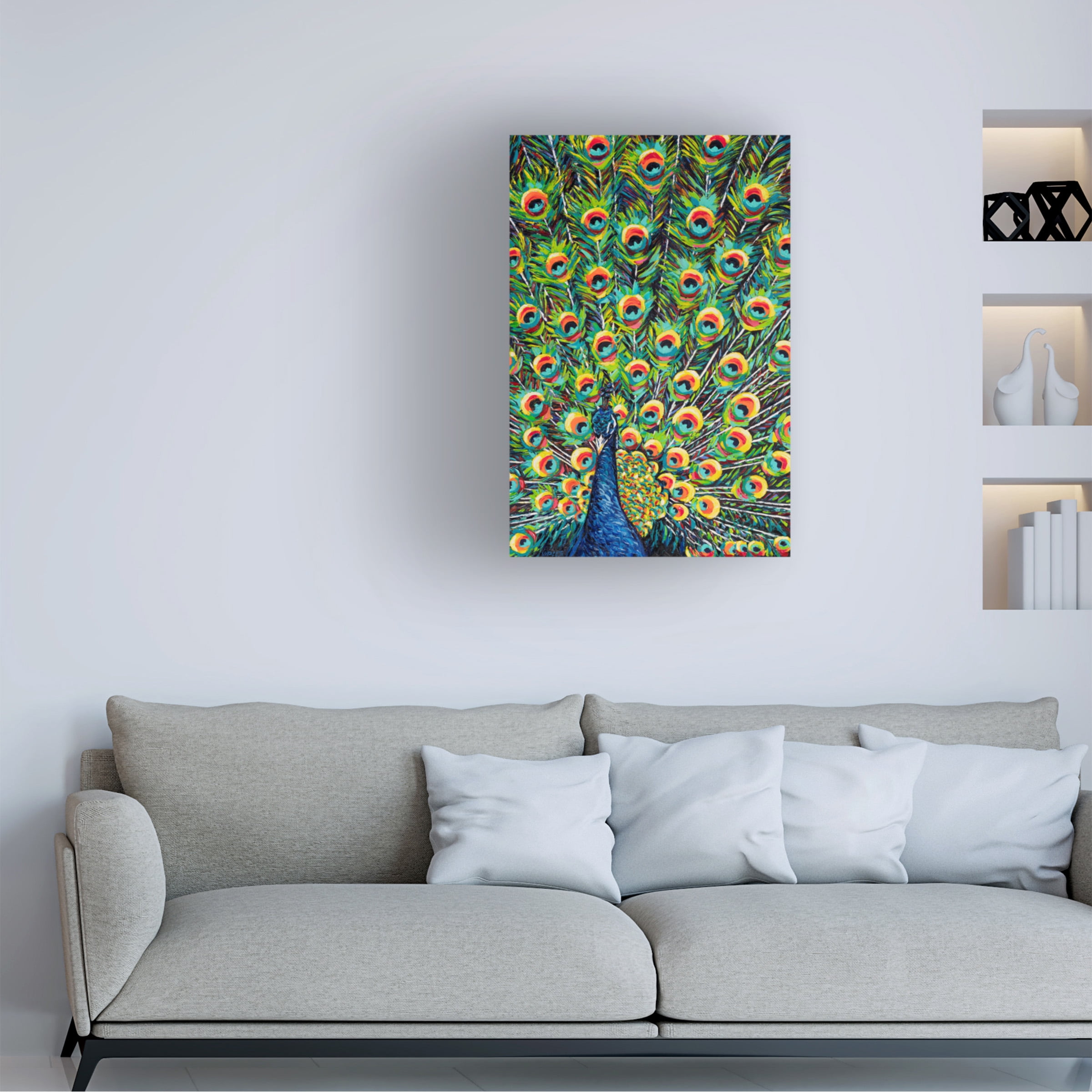 Carolee Vitaletti 'Lavish Peacock I' Canvas Art
