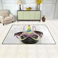 thumbnail image 3 of Coolnut Lightweight Soft Area Rugs 31x20 Inch, Ashionable Pug Unicorn Floor Mat Doormat for for Rooms Entrance Hardwood Floor Living Room 2'7" x 1'8"） Nursery Rugs, 3 of 6