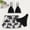 Black, variant on Laipiong Girls 2 Piece Swimwear Bikini Sets Summer Tropical Palm Tree Print with Mesh Cover Up Rash Guard Swimsuits for Teen Youth Clothes