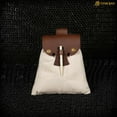 thumbnail image 5 of Mythrojan Medieval Canvas Belt Pouch – LARP Waist Bag for Cosplay & Events, 7"x7", Ecru/Brown, 5 of 8