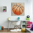 thumbnail image 3 of Stupell Industries Rustic Sports Basketball Abstract Painting Gallery Wrapped Canvas Art Print Wall Art, 36 x 36, 3 of 8
