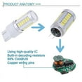 thumbnail image 3 of 2pcs 6000K White T20 7443 7440 5630 33SMD LED Dome Map Car Backup Reverse Lights, 3 of 10