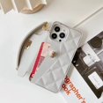 thumbnail image 4 of For iPhone 13 Pro Wallet Case ,Crossbody Phone Case with Lanyard Strap Cute Purse Case Flip Credit Card Holder Soft Silicone Girls Lady Handbag Case for iPhone 13 Pro Gray, 4 of 15