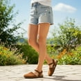 thumbnail image 6 of Ecetana Sandals for Women Cork Footbed Closed Toe Flat Sandals with Arch Support, 6 of 7