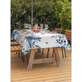 thumbnail image 2 of Outdoor Tablecloth with Umbrella Hole & Zipper, Blue Coastal Starfish Square Tablecloth 54x54 Inch, Beach Nautical Shell Eucalyptus Summer Patio Table Cover Waterproof Table Cloth for Picnic/Party, 2 of 6