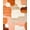 Orange, Pattern 12, variant on Design&I 8'x10' Washable Area Rug Snag-Free Burnt Orange Beige Terracotta Abstract Retro Geometric Mid Century Modern Design for Dining Room, Large Office, Lounge