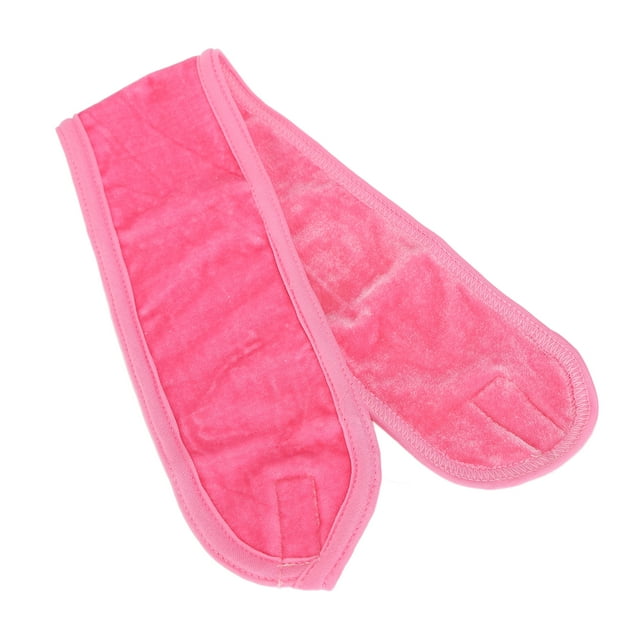 Diadema facial para spa, maquillaje, ducha, baño, diadema deportiva, toalla elástica ajustable, color rosa
