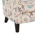thumbnail image 4 of Accent Club Chair, Classic Rolled Arms, Floral White and Blue Fabric Design, 4 of 5