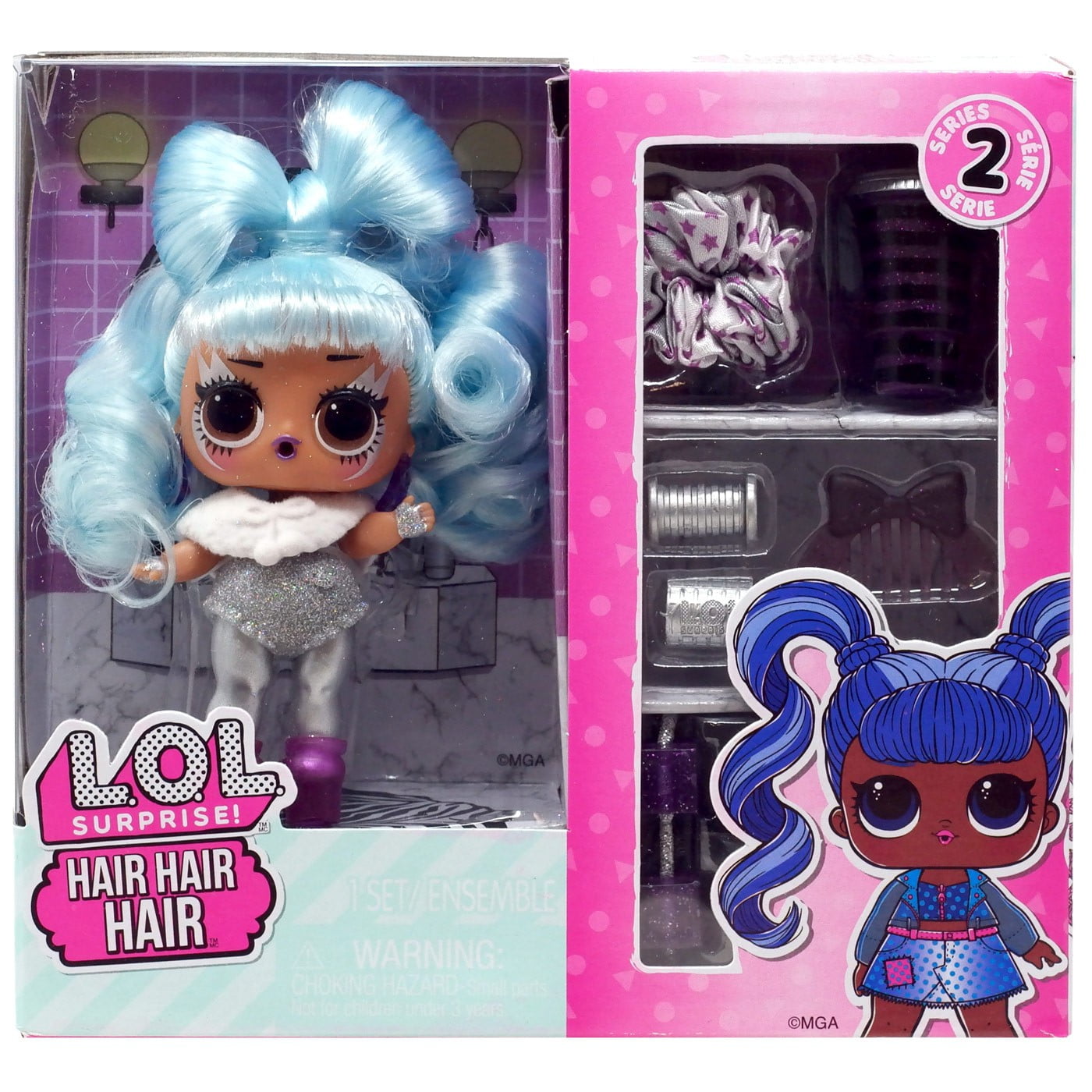 Lol Surprise Doll With Pink Hair LOL Surprise Hair Hair Hair Series 2 Stellar Queen Fashion Doll