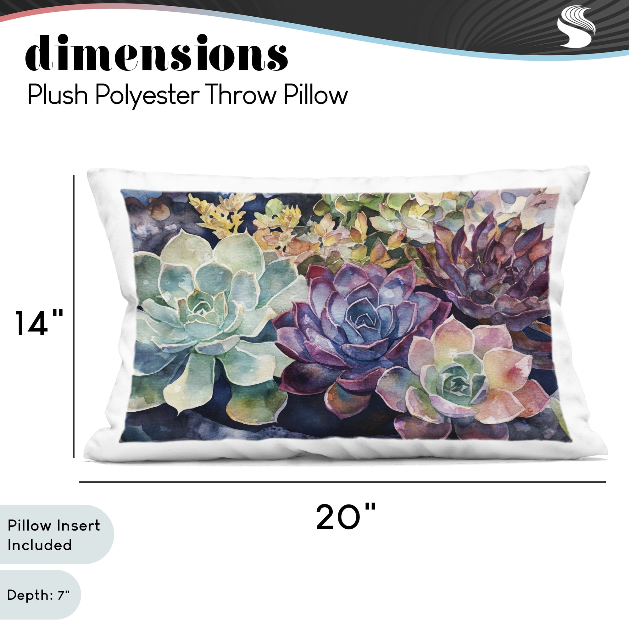 Stupell Industries Tutti Succulents Collection Decorative Printed Throw Pillow, design by Svetlana Aleynikova