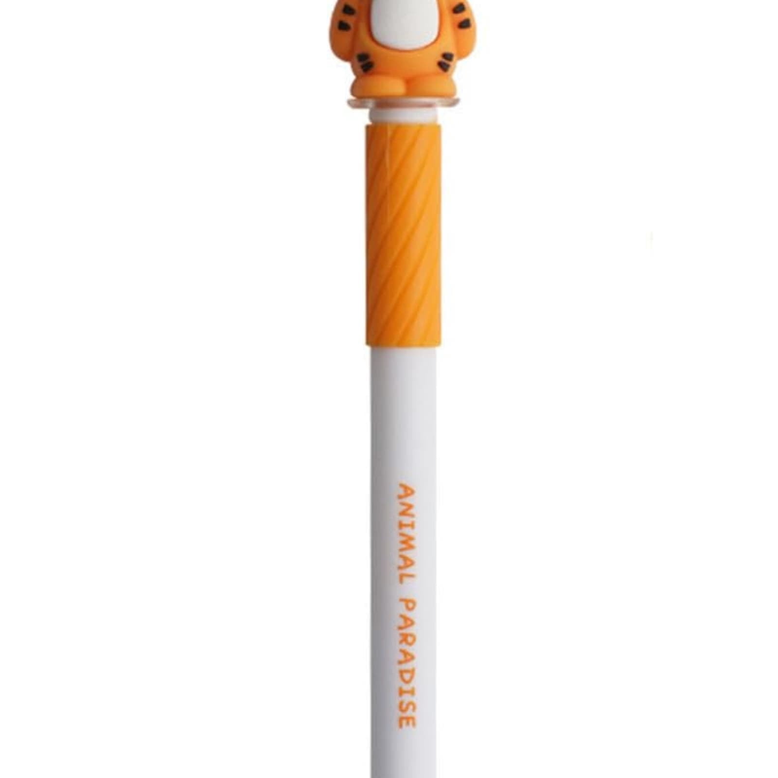 Seyotauo Cute Animal Eraser Pen Set, Retractable Erasable Gel Ink Pens with Mini Cap Eraser, Cute Bunny Cat Fox Dino Novelty Stationery, for Office Journaling Homework Correction