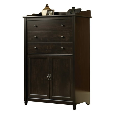 Bookcase Secretary Desk - Sauder Edge Water SmartCenter Secretary, Estate Black Finish
