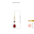 thumbnail image 2 of ANGARA Natural Round and Pear Ruby Halo Leverback Earrings in 14K Yellow Gold for Women (Size-6x4mm) | July Birthstone, Birthday, Anniversary, Jewelry Gift for Women | Natural Ruby Earrings, 2 of 8