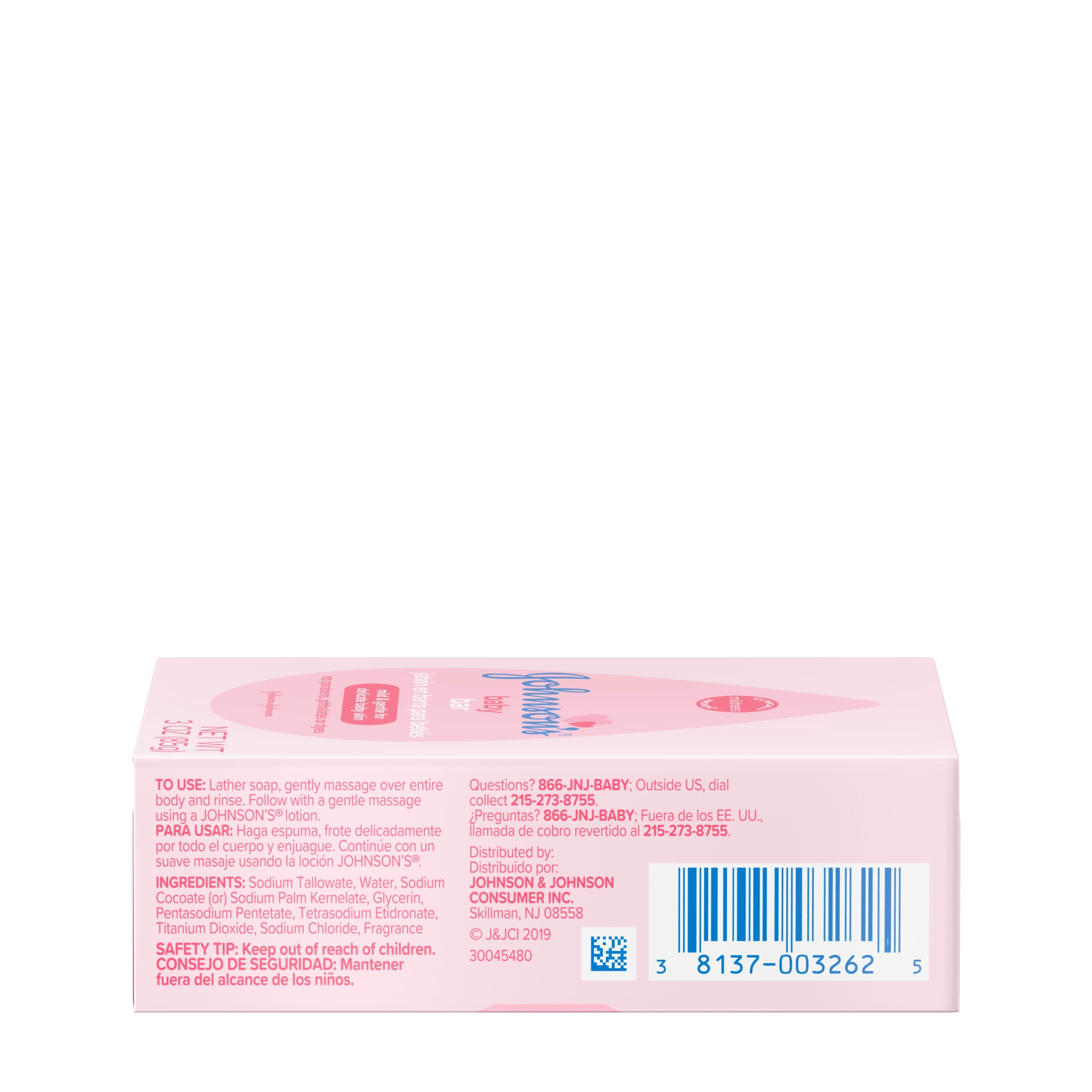 Johnson's Bar Soap Body Wash for Baby and Toddler, Gentle for Baby Bath and Skin Care, 3 oz