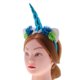 thumbnail image 4 of Decorativo de cuerno de tul flor diadema tela banda para el cabello elegante Halloween Navidad niños adultos accesorios Azul, 4 of 7