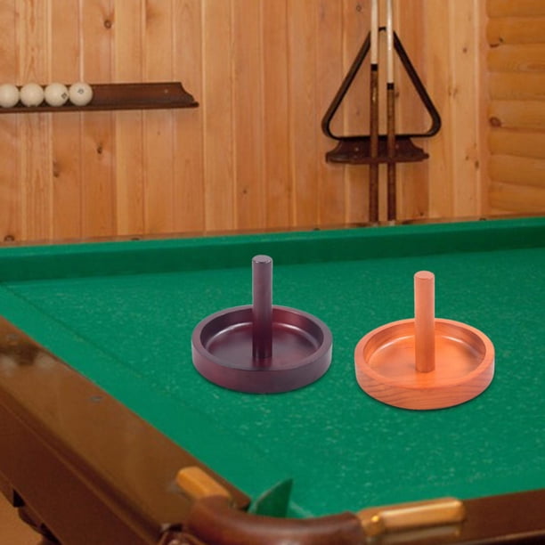 2 Uds. Cono De Billar De Madera, Cuenco De , Soporte De Tiza De Cono Para Sala De Juegos Rojo y amarillo Cola Cuenco de talco de cono de billar