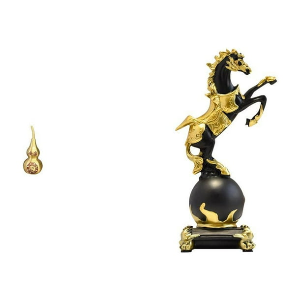 Escultura de tortuga marina,Estatua de calabaza de latón de 7 cm para escritorio,adorno Feng Shui,Figura de escritorio,Estatua de caballo en estante,escritorio,oficina,decoración del