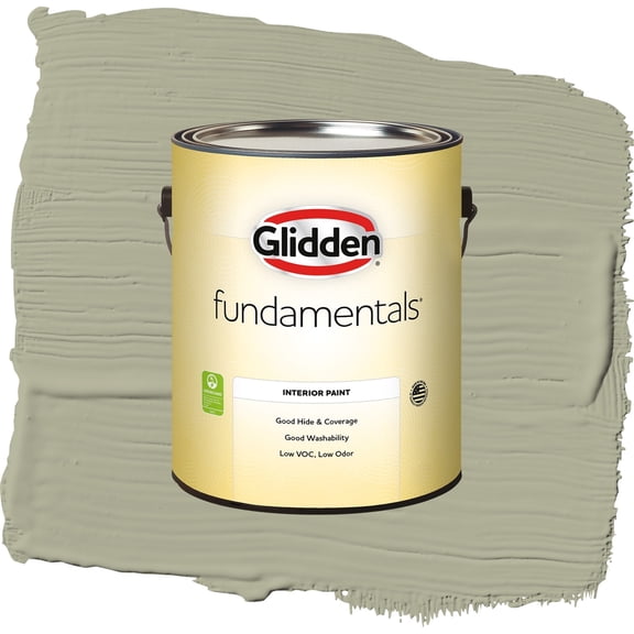 Glidden Fundamentals Photo Gray / Green, Eggshell Interior Paint, 1 Gallon