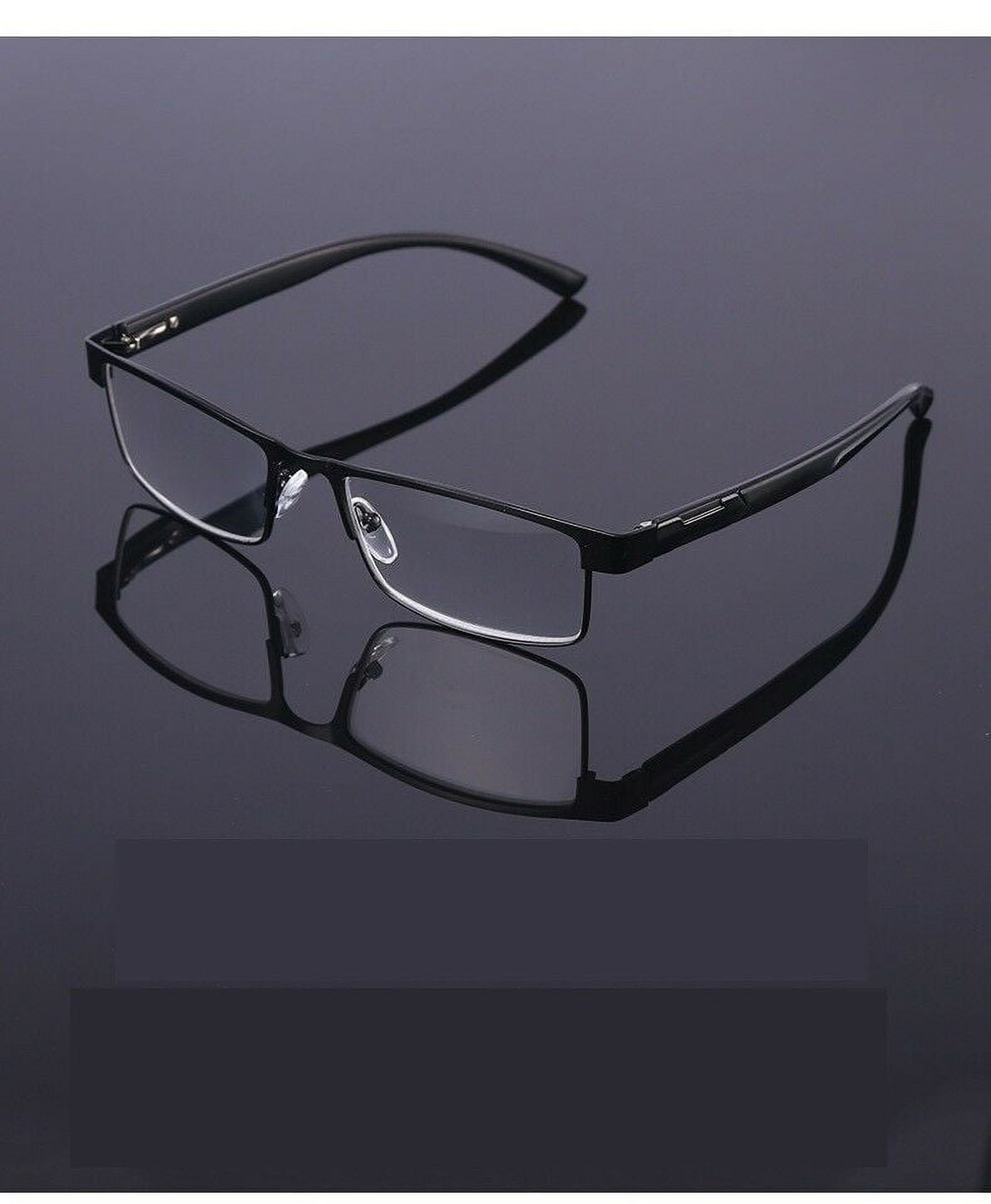 7 Packs Classic Style Rectangular Metal Frame Reading Glasses Spring Hinge Readers for Men Women +3.00