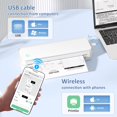 thumbnail image 3 of Impresora portátil Gloryang Inkless para viajes Bluetooth Blanca, 3 of 8