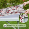 thumbnail image 6 of Pioneer Flower Floral Print Pattern Square Fitted Tablecloth with Elastic Edge,Square Table Cover,Washable Elastic Table Cover for Home Kitchen Party Decor 34"x34", 6 of 6
