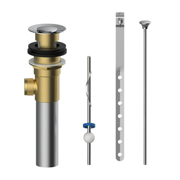 Brass Mechanical Pop up Drain, BN