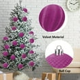 thumbnail image 7 of 16 Pcs Velvet Christmas Balls Flocked Christmas Tree Ball Ornaments Plastic Balls Xmas Decorative Hanging Ornaments Christmas Tree Decoration 2.4 Inch, 7 of 7