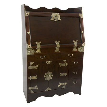 Korean Antique Style Drop Leaf Secretary Desk - Walmart.com Korean Antique Style Drop Leaf Secretary Desk - Korean Antique Style Drop Leaf Secretary Desk - Walmart.com
