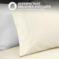 thumbnail image 6 of Superior 4-Piece 600 Thread Count Cotton Blend Deep Pocket Sheet Set, California King, Ivory, 6 of 7