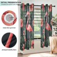 thumbnail image 3 of Yayeee Window Curtains Set of 2 for Living Room Light Filtering 63"x42", Red Flamingo Pattern, 3 of 7