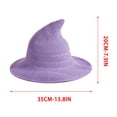 thumbnail image 2 of Halloween Wizard Hat, Cotton Gauze Knitted Witch Hat Adult Pointed Magician Hat for Cosplay, Costume Party, Trick or Treat, Carnival and Dress Up​, 2 of 5