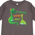 thumbnail image 4 of Inktastic My Grammie Loves Me Grandson Dinosaur Boys Long Sleeve Toddler T-Shirt, 4 of 5